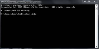 Windows Command Prompt, CoreInfo